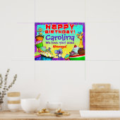 Poster d'anniversaire de Cupcake 24x18" GiggleBell (Cuisine)