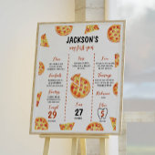 Poster d'anniversaire de la fête de la pizza