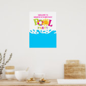 Poster d'anniversaire de la fille de la fête de la (Cuisine)