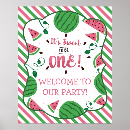Poster d'anniversaire de la pastèque (Devant)