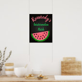 Poster d'anniversaire de la pastèque, signe Welcom (Cuisine)