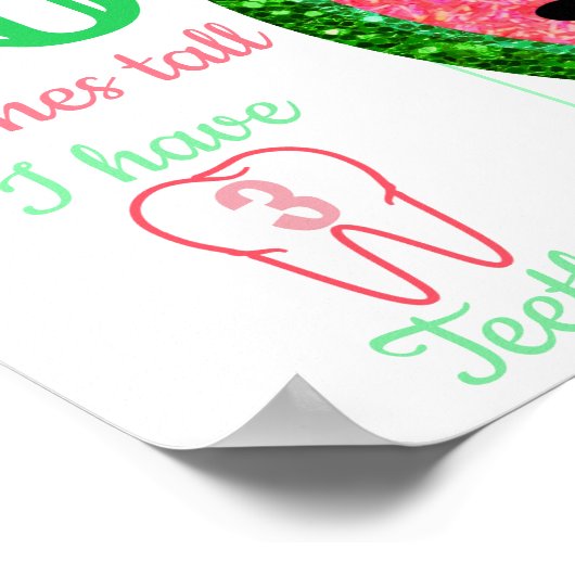 Poster d'anniversaire de la pastèque, tableau de b (Coin)