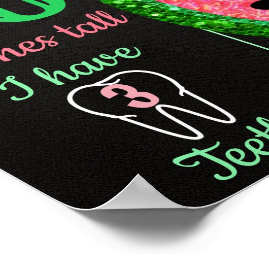 Poster d'anniversaire de la pastèque, tableau de b (Coin)