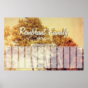 Poster d'anniversaire de l'art des bouleaux du Nor