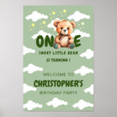 Poster d'anniversaire de l'ours (Devant)