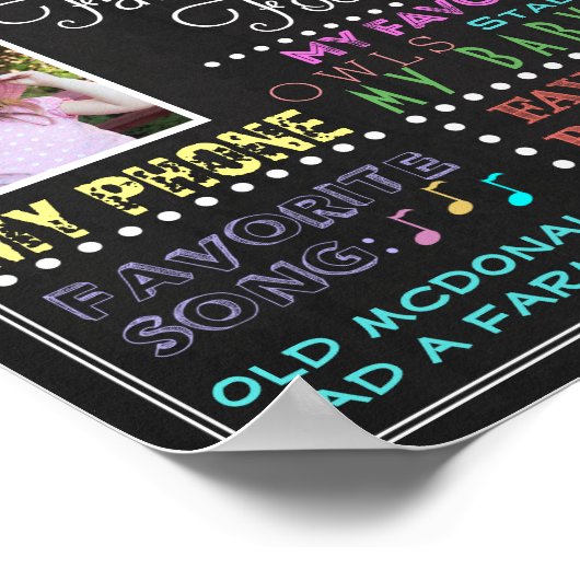 Poster d'anniversaire de naissance de la petite fi (Coin)