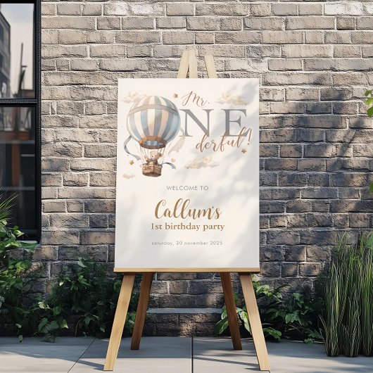 Poster d'anniversaire du 1er ballon à air chaud