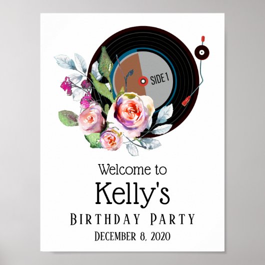 Poster d'anniversaire du record de Vinyl (Devant)