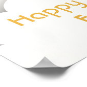 Poster d'anniversaire d'un avion orange (Coin)