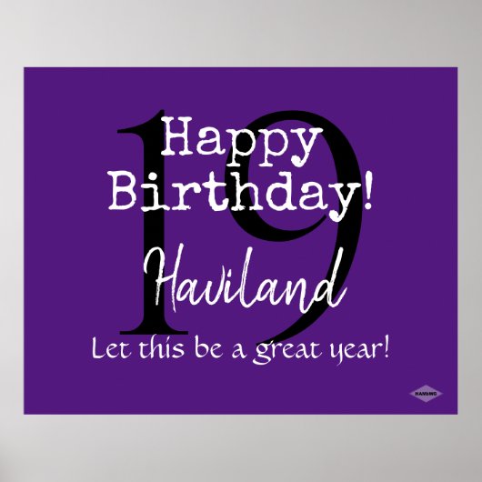 Poster d'anniversaire Happy HAMbyWG (Devant)