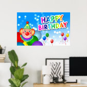 Poster d'anniversaire heureux (Bureau à domicile)