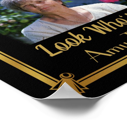 Poster d'anniversaire heureux avec votre photo (Coin)