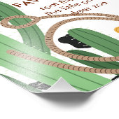 Poster d'anniversaire rose Brown premier rodéo (Coin)