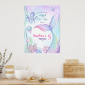 Poster d'anniversaire sur le thème nautique. (Cuisine)