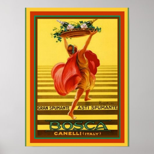 Poster d'Annonce Vintage Bosca Asti Spumante 12 x  (Devant)