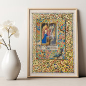 Poster d'Annonciation Illuminée avec huile d'or