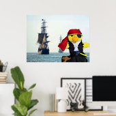 Poster Danny Duck le Pirate. (Bureau à domicile)