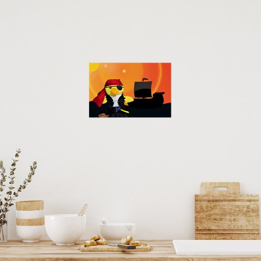 Poster Danny Duck le Pirate. (Cuisine)