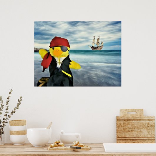 Poster Danny Duck le Pirate. (Cuisine)