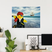 Poster Danny Duck le Pirate. (Bureau à domicile)