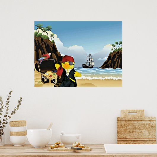 Poster Danny Duck le Pirate. (Cuisine)