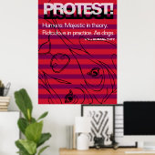 Poster Danois Géant Proteste Les Humains Sont Ridicules (Bureau à domicile)