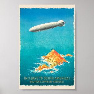 Poster Dans 3 jours pour l'affiche vintage d'Amérique du