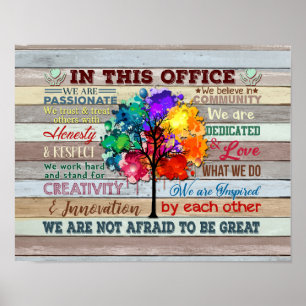 Poster Dans Ce Bureau, Nous Sommes Un Arbre D'Équipe Colo