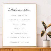 Poster Dans cette Assemblée, nous croyons | Blanc minimal