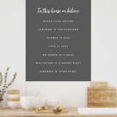 Poster Dans cette Assemblée, nous croyons | Convictions m (Cuisine)