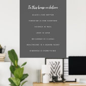 Poster Dans cette Assemblée, nous croyons | Convictions m (Bureau à domicile)