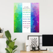 Poster Dans cette classe arc-en-ciel (Bureau à domicile)