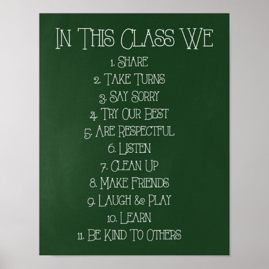 Poster Dans Cette Classe, Nous... (Devant)