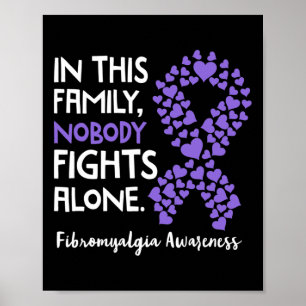 Poster Dans Cette Famille, Personne ne combat seul - Fibr