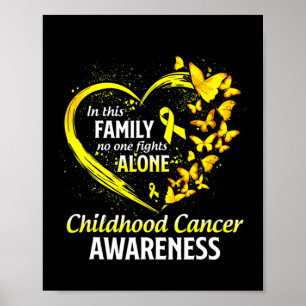 Poster Dans Cette Famille Personne ne combat seul le canc