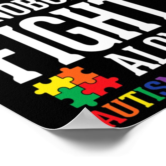 Poster Dans Cette Famille, Personne ne combat seul les ad (Coin)