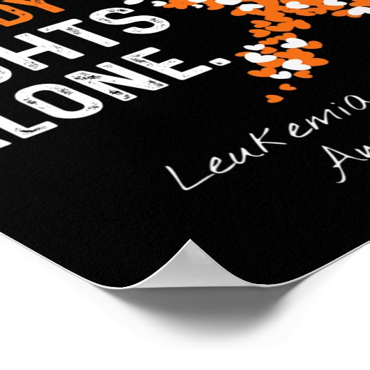 Poster Dans Cette Famille Personne ne combat seul Leucémi (Coin)