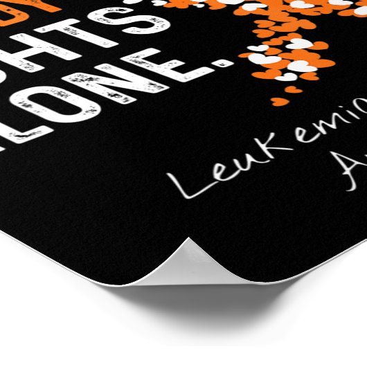 Poster Dans Cette Famille Personne ne combat seul Leucémi (Coin)