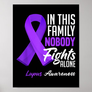 Poster Dans Cette Famille, Personne ne combat seul Lupus