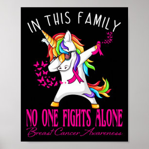 Poster Dans Cette Famille, Personne Ne Lutte Seul Cancer