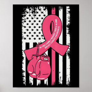 Poster Dans Cette Famille, Personne Ne Lutte Seul Cancer
