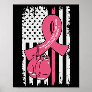 Poster Dans Cette Famille, Personne Ne Lutte Seul Cancer