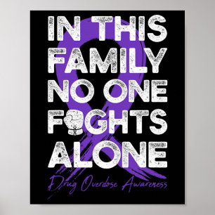 Poster Dans cette famille personne ne se bat seul Wa Surd