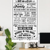 Poster Dans Cette Maison, Nous Faisons De L'Autisme... (Bureau à domicile)