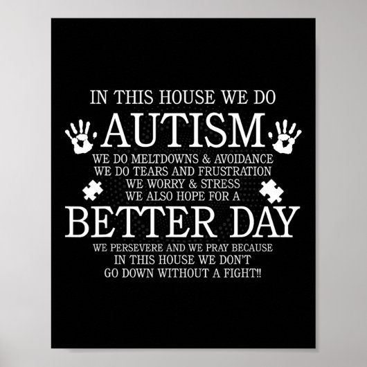 Poster Dans cette maison, nous faisons de l'autisme - Sig (Devant)