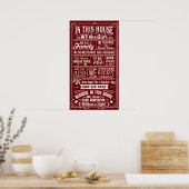 Poster Dans Cette Maison Nous Faisons L'Autisme Famille C (Cuisine)