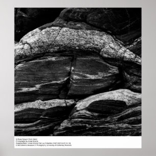 Poster Dans Deep Canyon Rock Détail par Ansel Adams