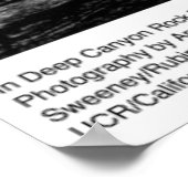 Poster Dans Deep Canyon Rock Détail par Ansel Adams (Coin)