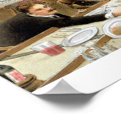 Poster Dans la baie, Diner Heure - Une houle de l'océan o (Coin)