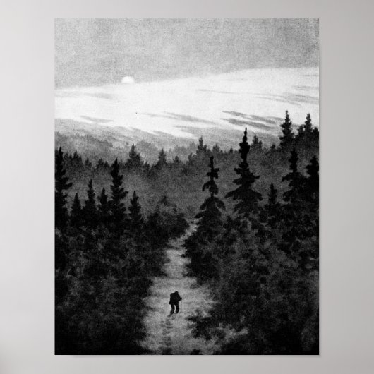 Poster Dans la forêt Theodor Kittelsen (Devant)